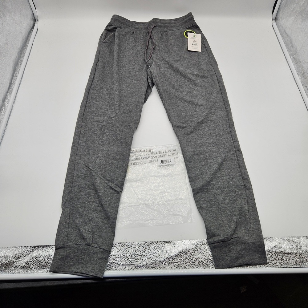 Athletic Works Men Charcoal Grey Heather Knit Jogger Sweatpants‎ Size S